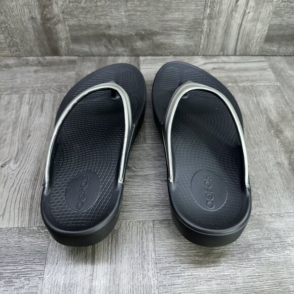 OOFOS OOlala Luxe Women's size 6/EURO 37 Latte Thong Comfort Sandals - Picture 6 of 8